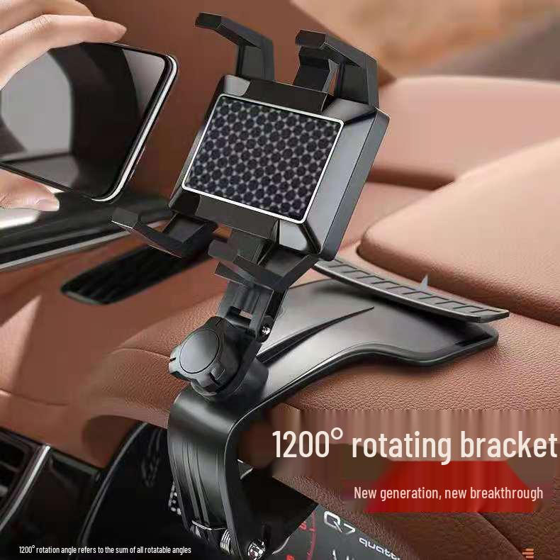 Car Rearview Mirror Phone Holder and Navigation Support Frame
