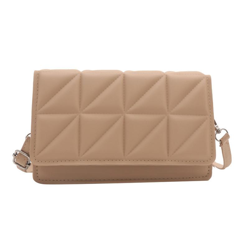 

Stylish Pu Square Bag For Women With Chic Quilted Design In Three Elegant Colors хакі
