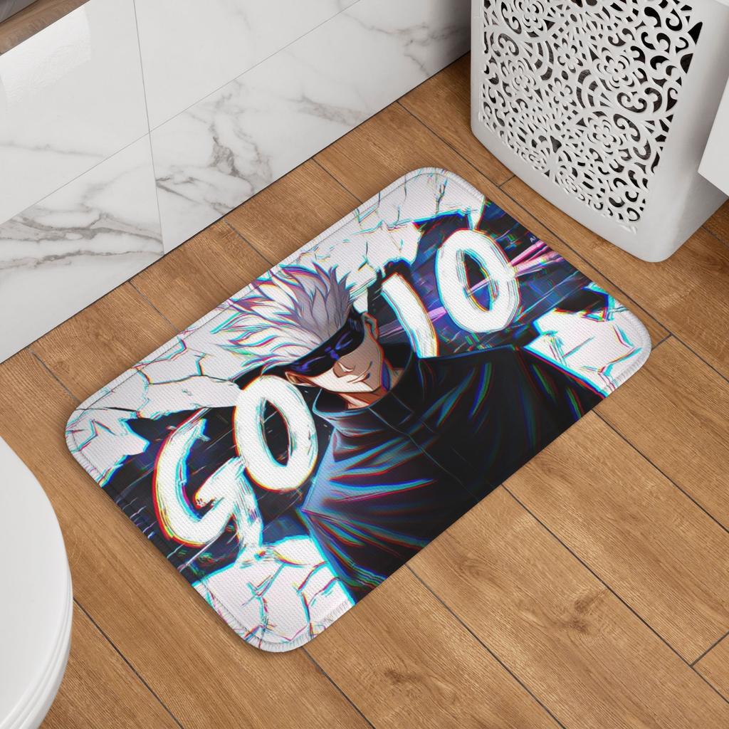 S-Satorues G-Gojoes Front Door Floor Entrance Welcome Mat Outdoor Kitchen Bath Doormat Toilet Living Room Carpet Rug Footpad