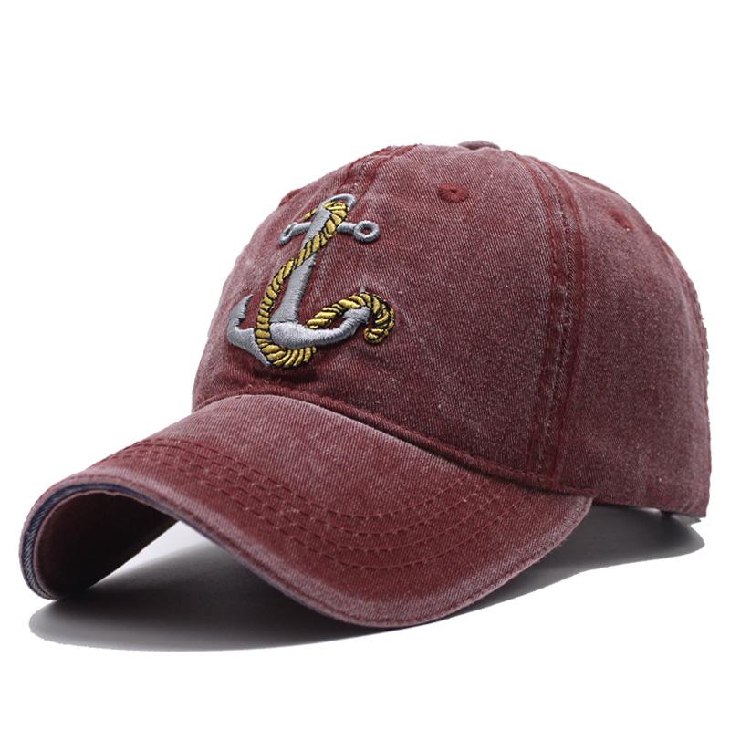 New embroidered denim cap men's old washed personalized casual baseball cap women's sunshade sun protection hat women