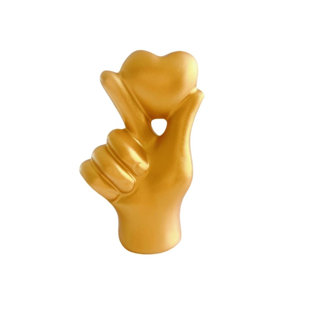 Love Gesture Valentine's Day Figurines Resin Heart Car Interior Ornament  Desktop Ornament