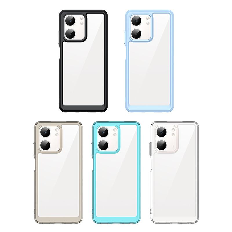 For OPPO A5x 5G Case OPPO A5x 4G Cover TPU Border Acrylic Backplane Bumper Protective Phone Cases For OPPO A5x Global Funda
