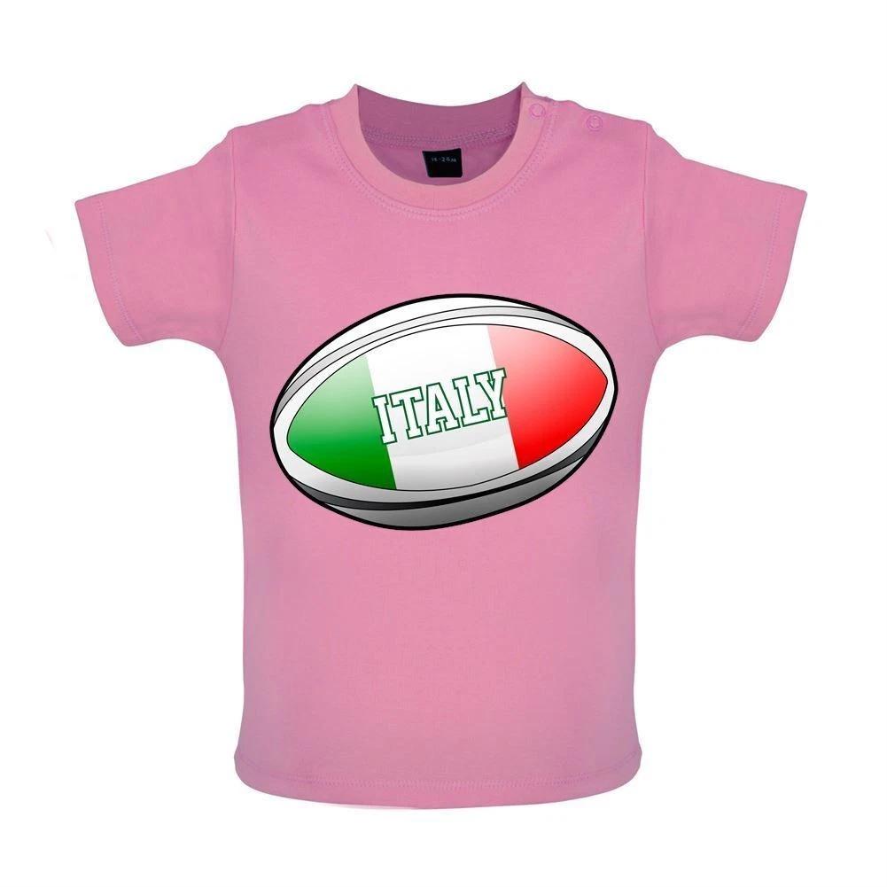 

Italian Rugby Ball Flag - Baby Kids Boys Girls Unisex T-Shirt / Bodysuit - 6 National Union League 150