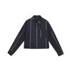 LESS 2024 Autumn Mulberry Silk Striped Shirt