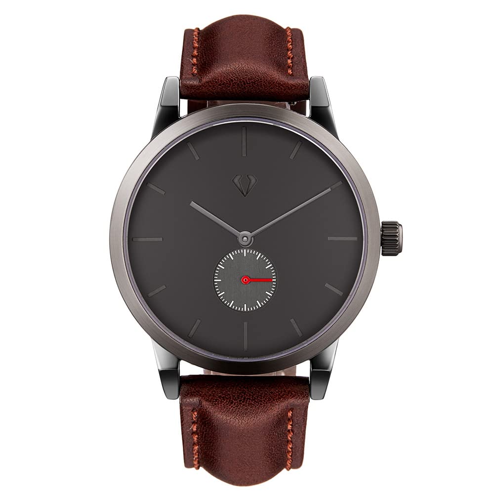 SURVAN WatchDesigner Men's Analog Wristwatch Battery-powered Waterproof Stylish Easy-to-read Black