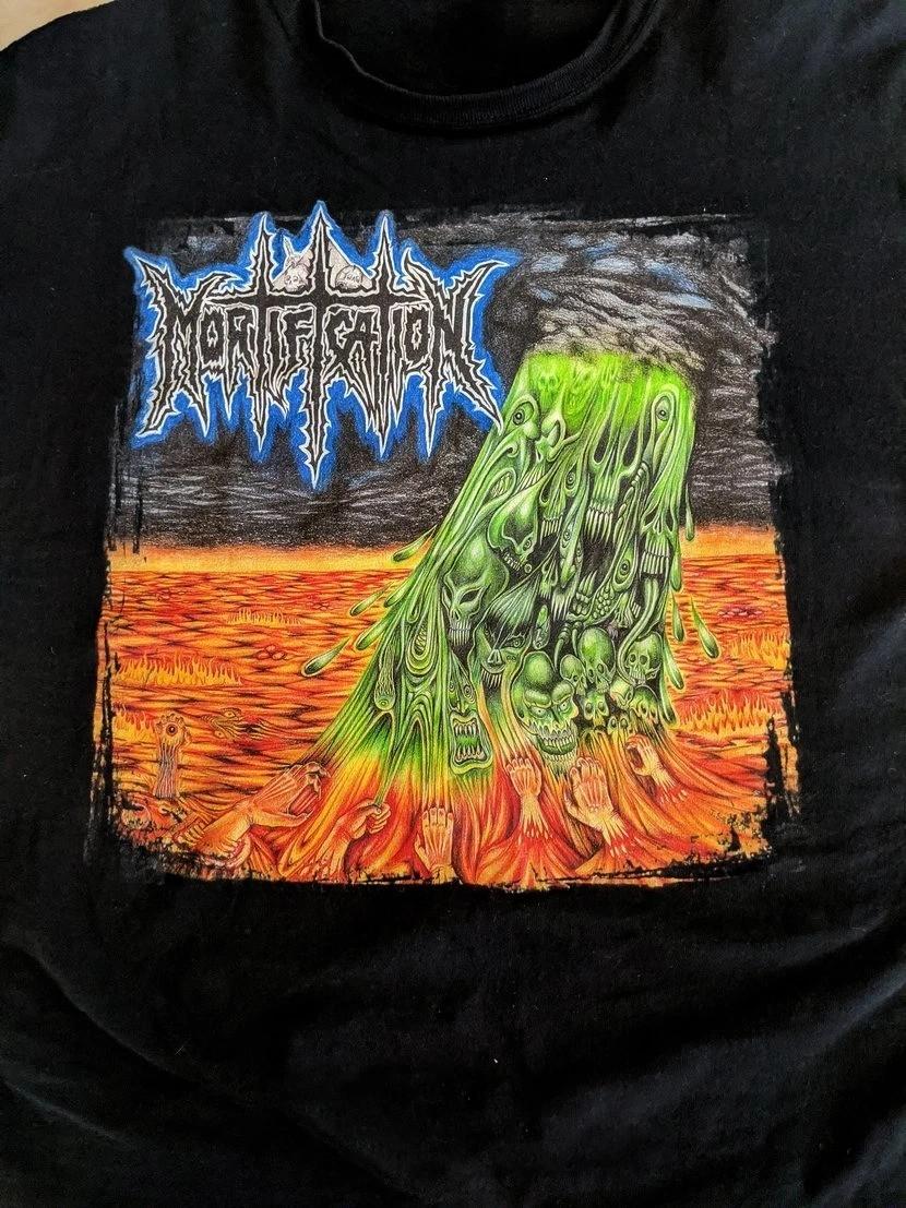 Rare Hot Mortification Band On Tour Black S to 5XL Concert Shirt SN651 XXL