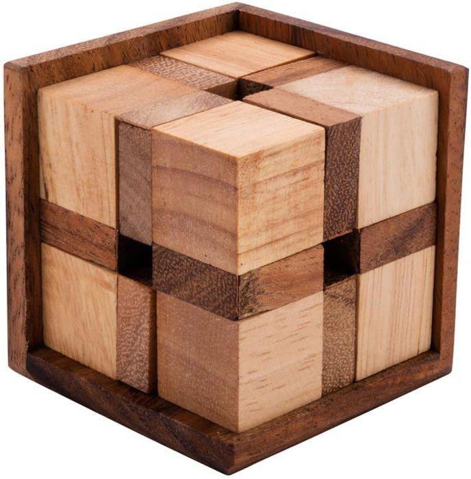Eco-friendly Wooden Puzzle - Engelhart - Crazy Cube - 9 Pieces - Mixed - 10 Years and Up
