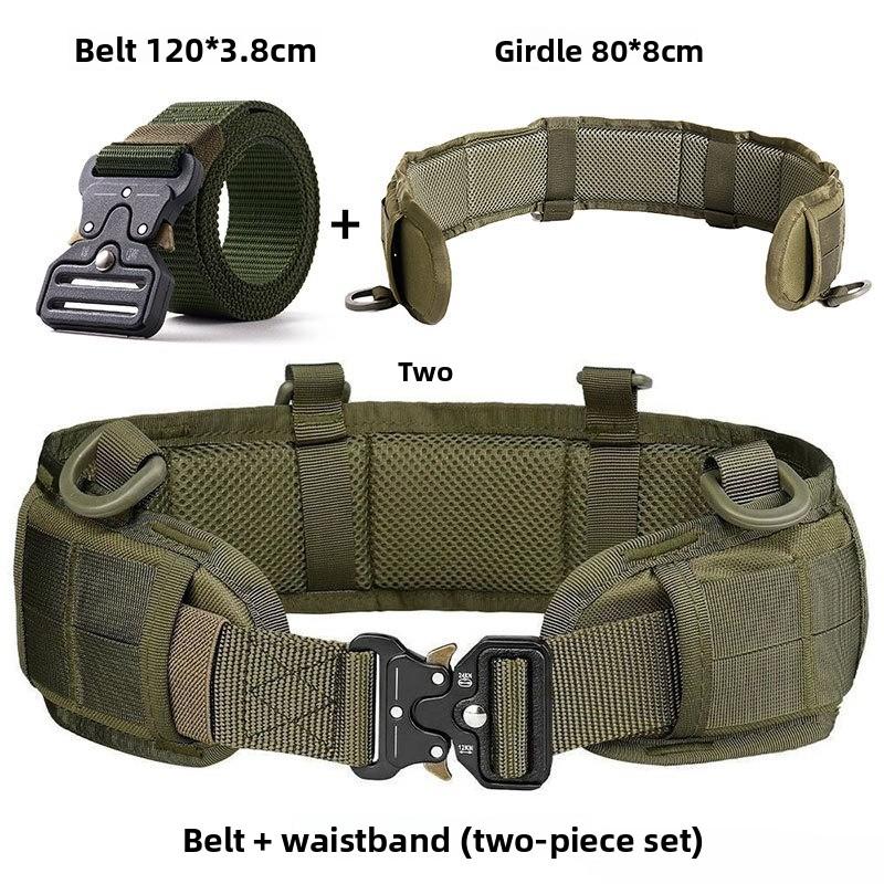 Taktisches Hüftversiegelungs-Set für den Außenbereich, Multifunktional, Training, Gürtel Militärisches Trainingsgürtel für Herren 2pcs black