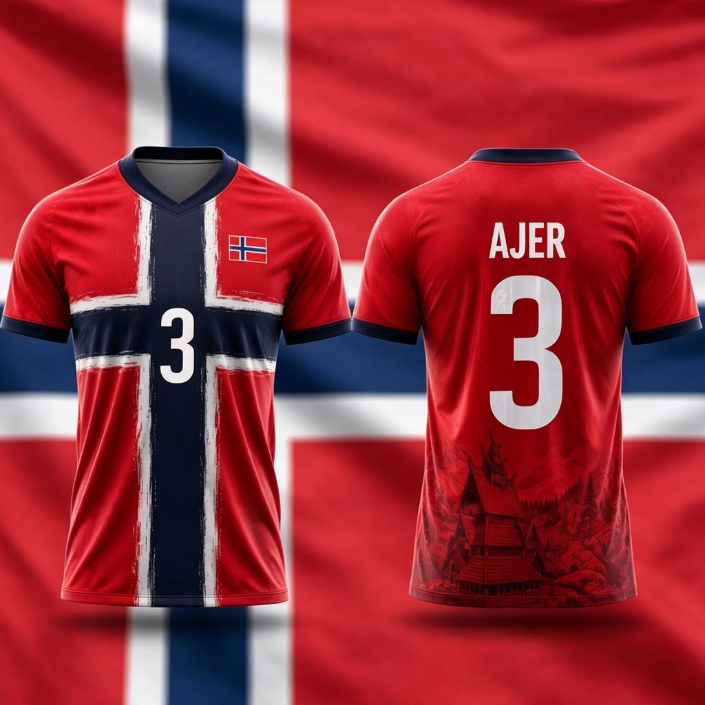 2026 New Norwegian National Team Football Jersey 3d Printing Summer Sports Unisex T-Shirt Kid's Clothing Tee Woman Hiking T-Shirt