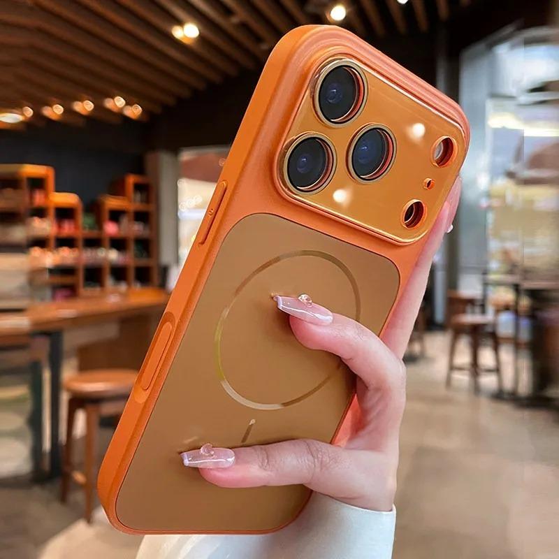 

Luxury Matte Magnetic Phone Case For iPhone 17 16 Pro Max Shockproof Cases For iPhone 17Pro 17 16 Pro Max Lens Protection Cover iPhone17