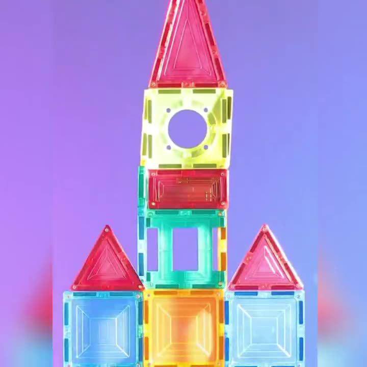 Magnetic Diamond Surface Building Blocks - Creative Educational Toy Set for Children