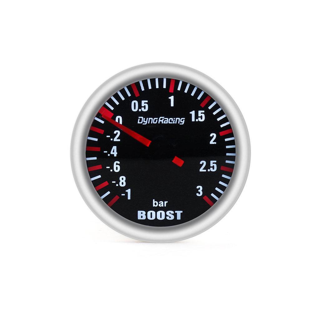 Dynoracing Turbo 252mm Boost Gauge 3 Bar Mechanical White Led Boost Gauge Smoke Lens Boost Sensor