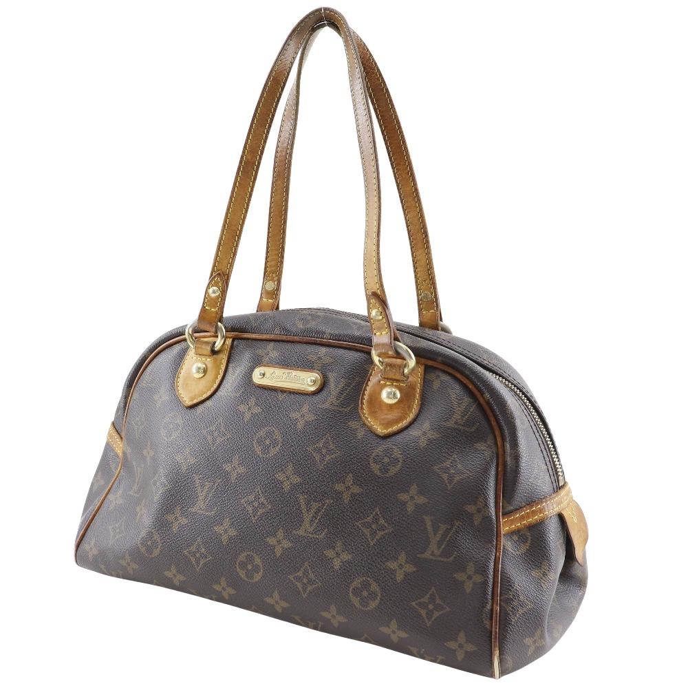 Louis Vuitton Montorgueil PM Umhängetasche M95565 Braun Monogram Canvas Damen Gebraucht