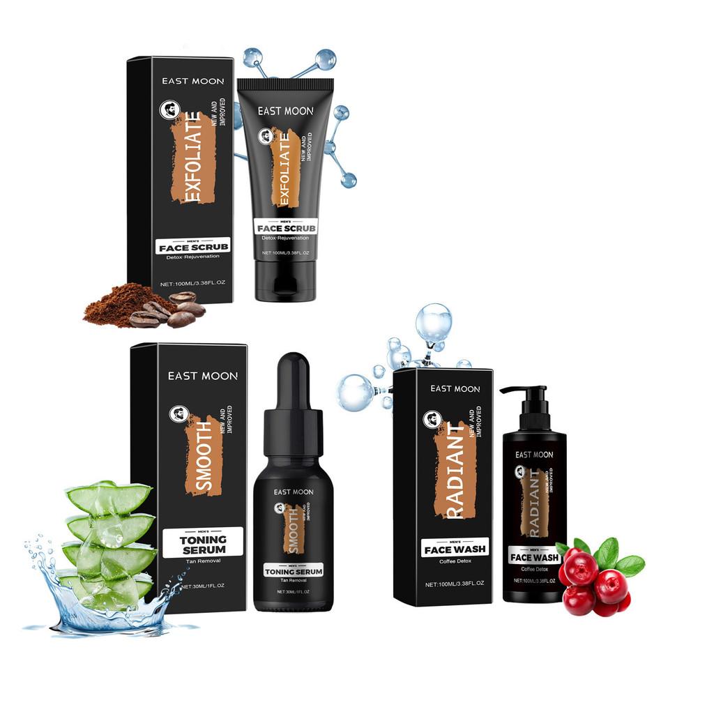 Moon East Mens Facial Care Set Gentle Exfoliation Hydrating And Revitalizing For Skin Mens