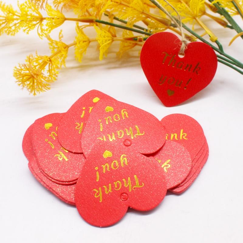 100 pcs 5x4cm hot stamping. Thank you for the hang card and 20 meter hemp rope