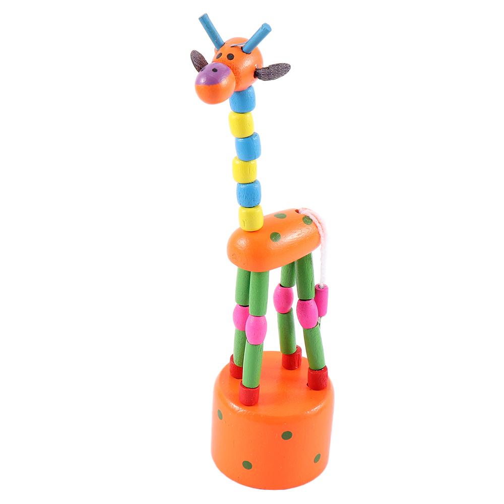 Swing Wood Wooden Garden Puzzles Colorful Toys Party Standing Giraffe Dancing Giraffe Toy Rocking