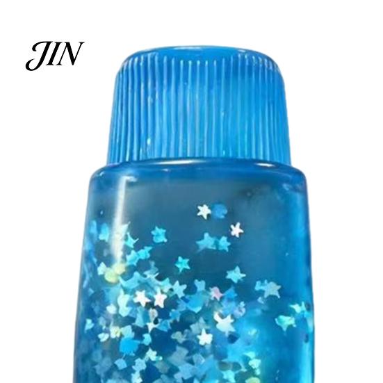 Safe Stress Relief Toy Clear Toothpaste Tube Squeeze Toy, Star Glitter Anti-stress Hand Slow Rising Soft Transparent Sensory