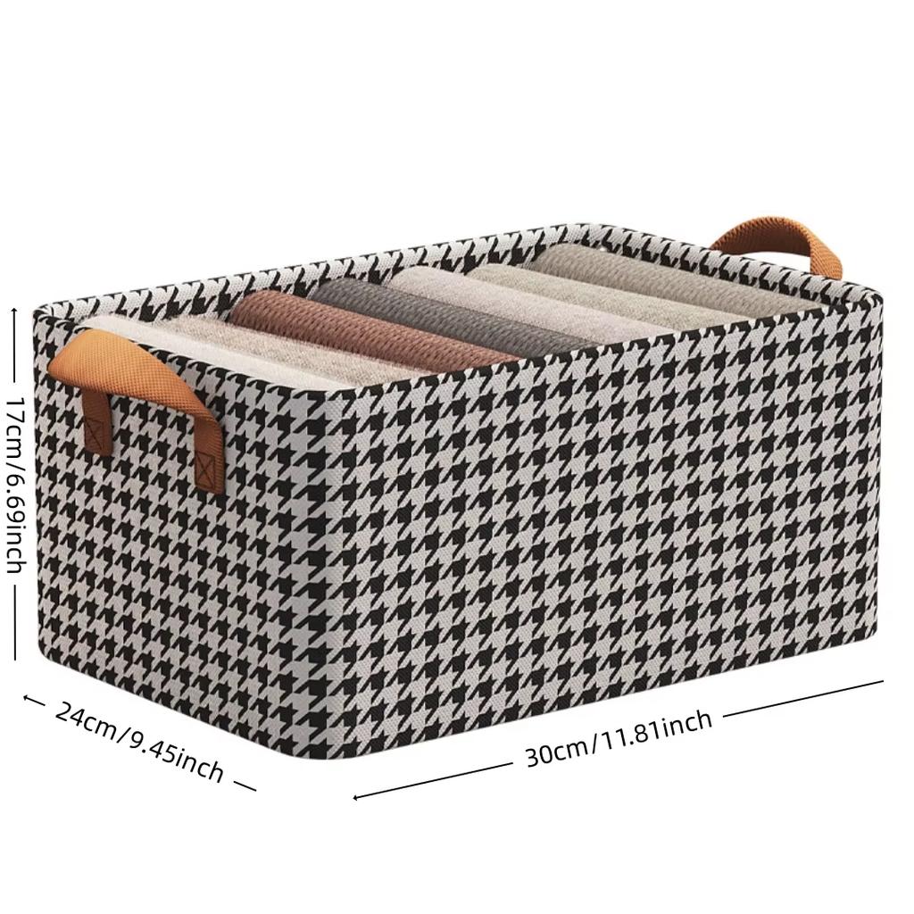 1PC No lid suitcase organizer Foldable Style Storage Basket with Handle Bedroom Dormitory Desktop Storage Box