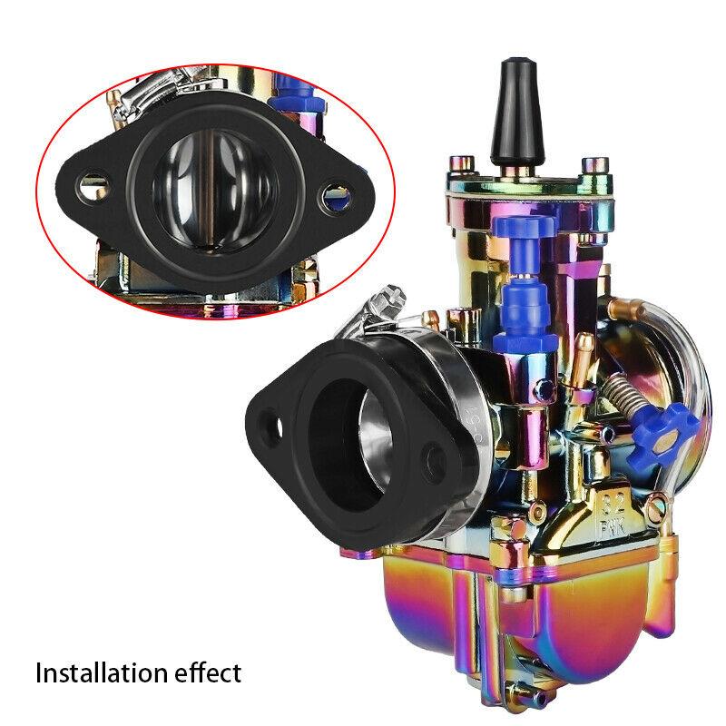 Motorrad Vergaser Adapter Für XV400, XV500, XV535 – 2 Stück Mit O-Ringen, Schwarz