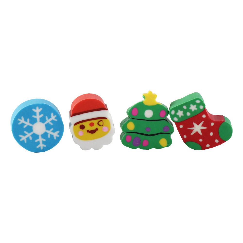 Funny Christmas Erasers Kawaii Christmas Eraser Set Stationery Prize Gift Primary School Student