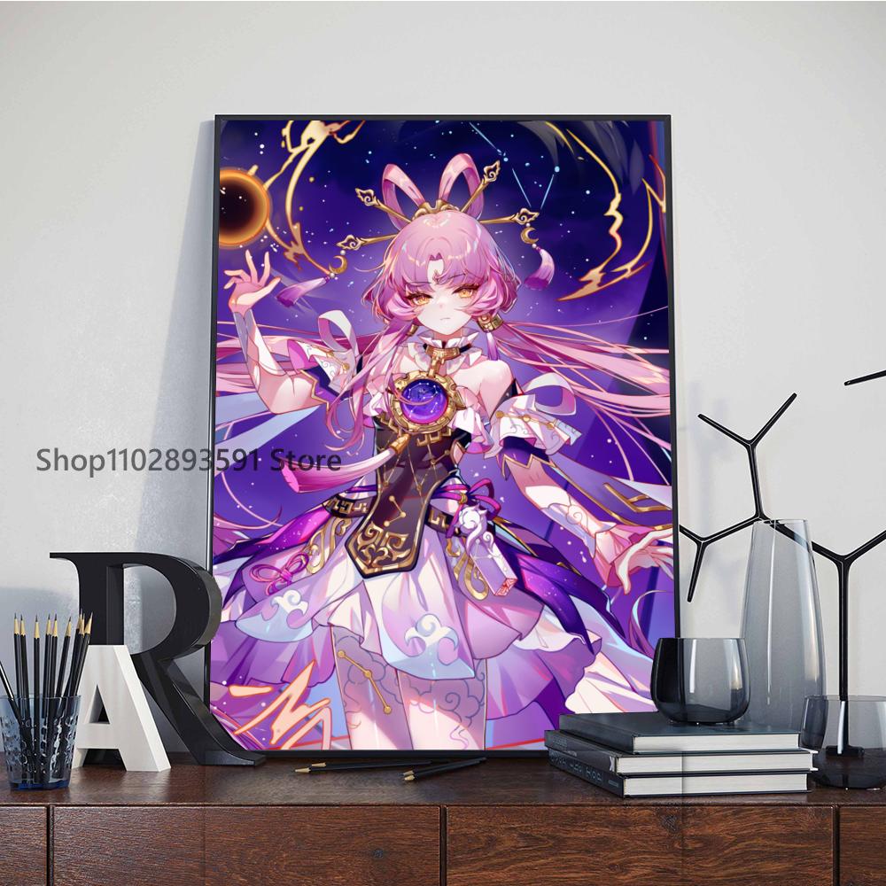 1pc Honkai Star Rail Fu Xuan Poster Paper Print Home Bedroom Entrance Bar Cafe Art Painting Decoration