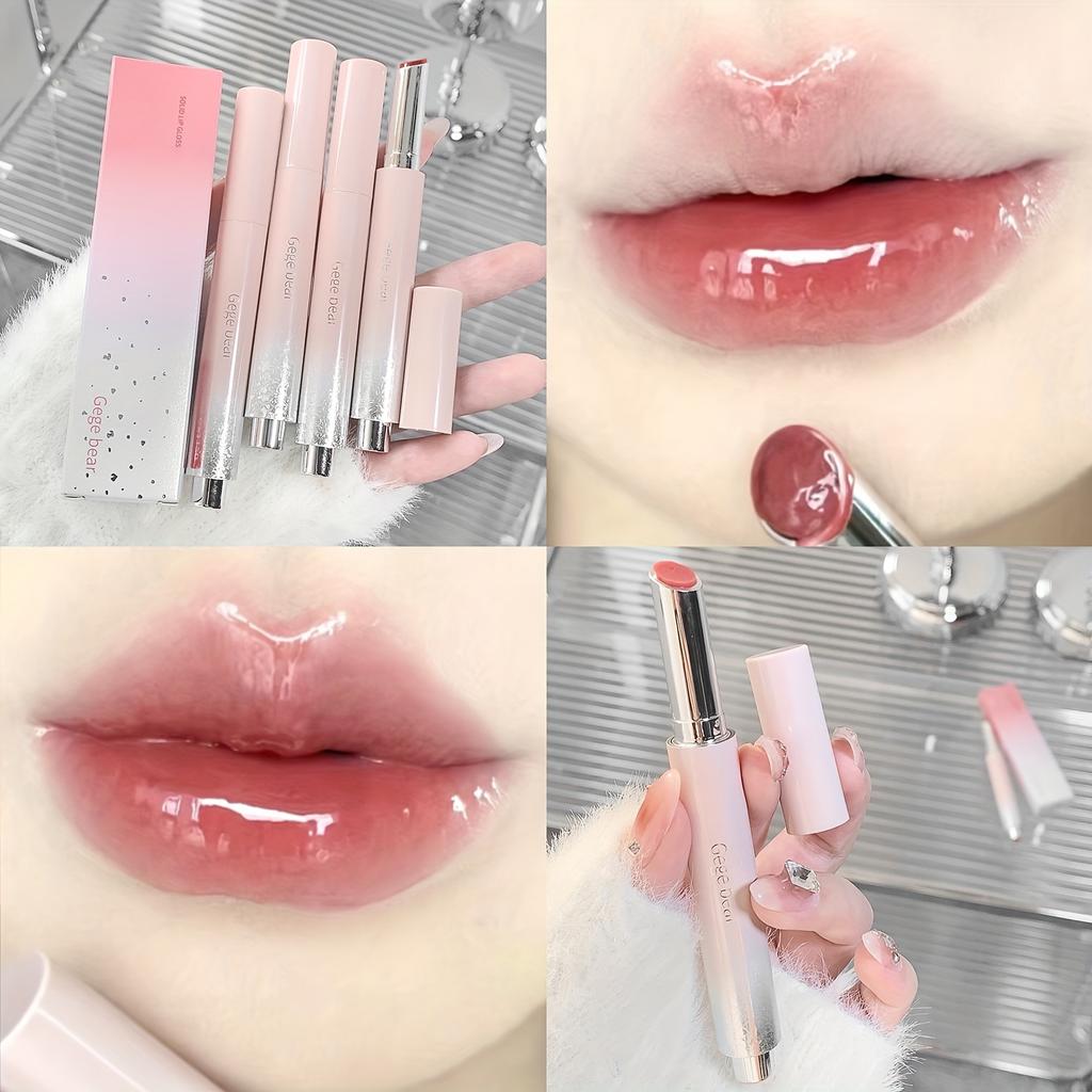 Feuchtigkeitsspendender Lipgloss, Hydrierend, Spiegelglanz-Finish, Rosa Lippenstift für Frauen, Feuchtigkeitsreich, Nicht klebriger Lippenstift, Perfekt für den täglichen Gebrauch