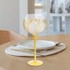 Floral Goblet Stemware Ornament Decoration Gifts Photo Props Hand Painted 440ml Drinks Glass for