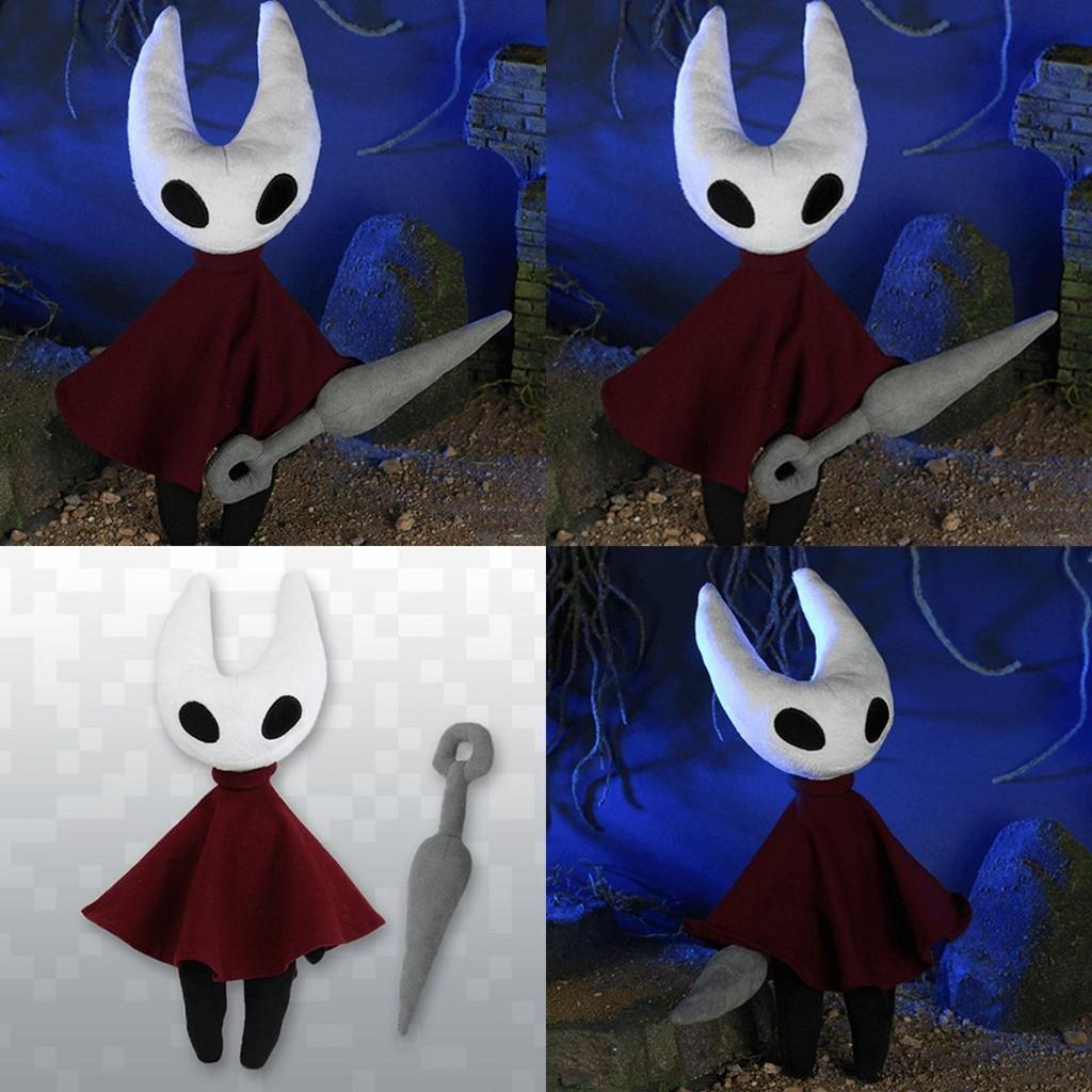 Bezaubernde rote und weiße Hollow Knight Plüschpuppe – perfekt für Zuhause und zum Sammeln.