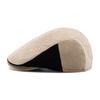 Men's Color Matching Peaked Cap Knitted Wool Beret Autumn Winter British Retro Forward Hat Warm Cap Painter's Hat