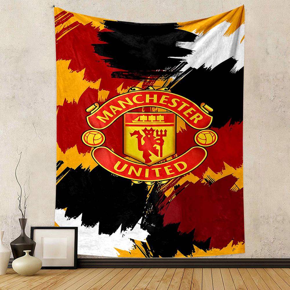 Manchester United Logo Wall Art Patterned tapestry home decor, suitable for bedroom and living room, gift