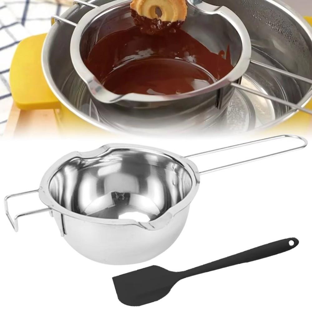 400/600ml Candle Wax Melting Boiler Pot Stainless Steel Heat Resistant Handle Candle Making Supplies Melting Chocolate Bowl