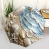 1pc Seashells Oceanwaves Automatic Open/Close Folding Umbrella - Compact 8-Rib Design, Daily Use, Perfect Gift for Friends & Family yy260327070