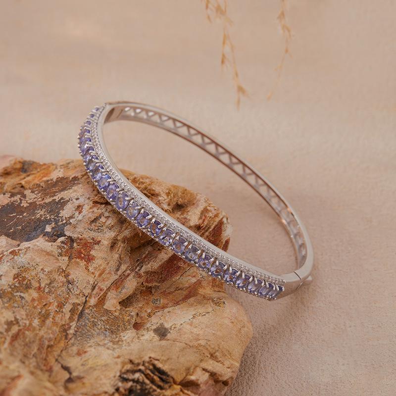 S925 Silver Natural Tanzanite Bracelet Women'S Xiaohongshu Fashion Treasure Jewelry