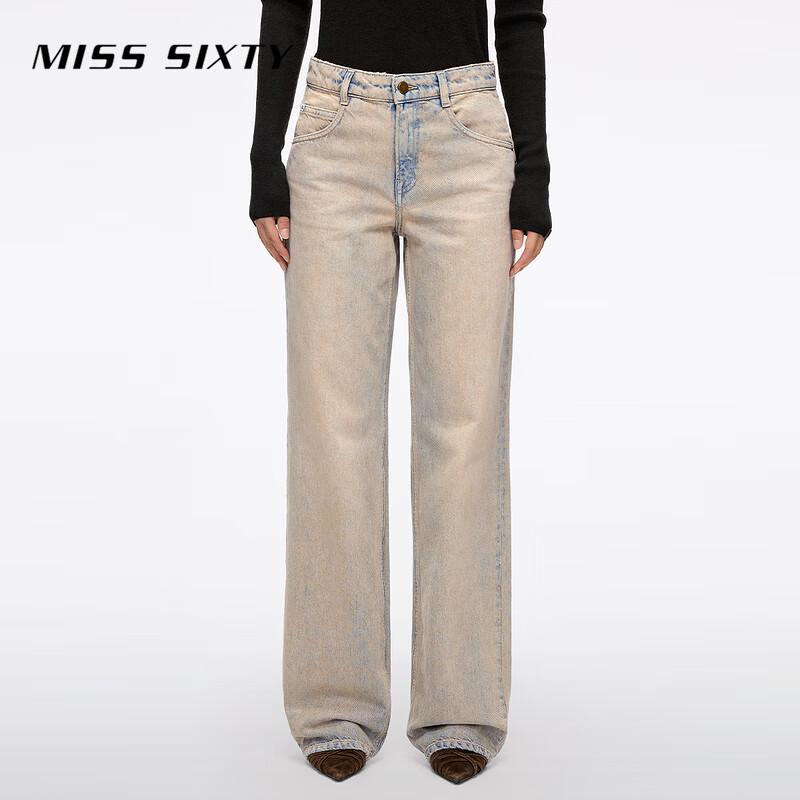

MISS SIXTY Women s Retro Distressed Straight-Leg Jeans 27