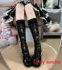 Summer Velvet Lolita Cartoon Knee Socks With Color Block Pattern For Women And Men