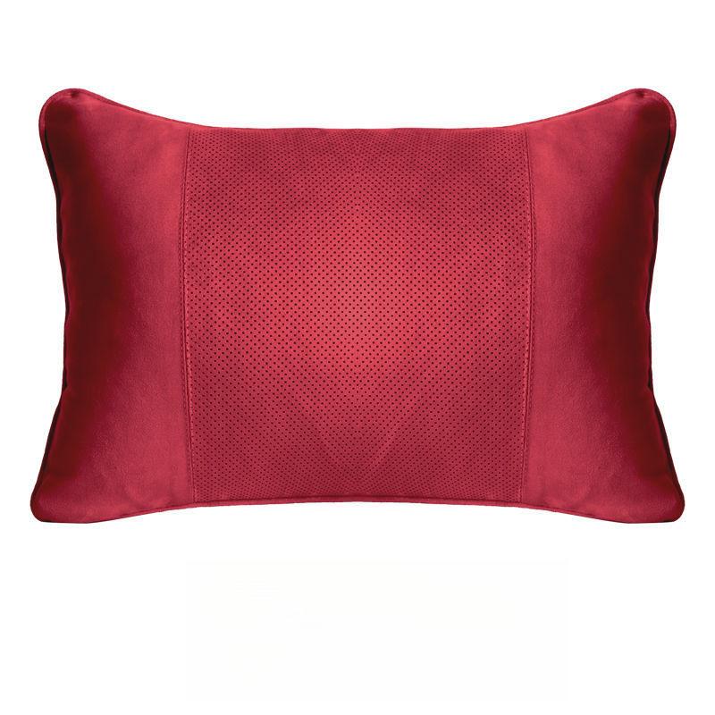 Wildleder DuPont Baumwolle Nacken- und Taillenstützkissen für Tesla und Mercedes-Benz S-Klasse Maybach Kopfstützen.