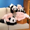 High Quality Weighted Soft Lying Pink Pig Panda Stuffed Cartoon Animals Baby Appease Toy Doll Toy For Children