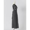 Used New [Snidel] Ruffle Collar Print Dress SWFO261136 Women's BLK 00