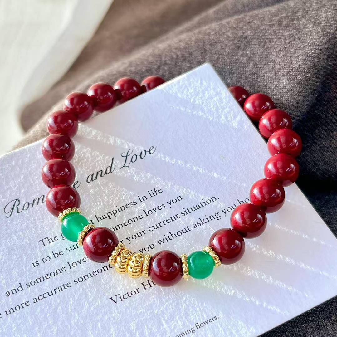 

Vintage Ankara Red Artificial Crystal Bead Bracelet Bracelet