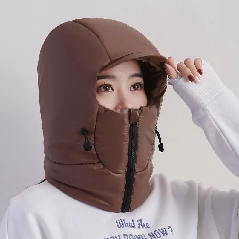 Winter Thermal Cycling Balaclava Hat With Fleece Lining Windproof Hood Men Women Outdoor Cold Weather Protection