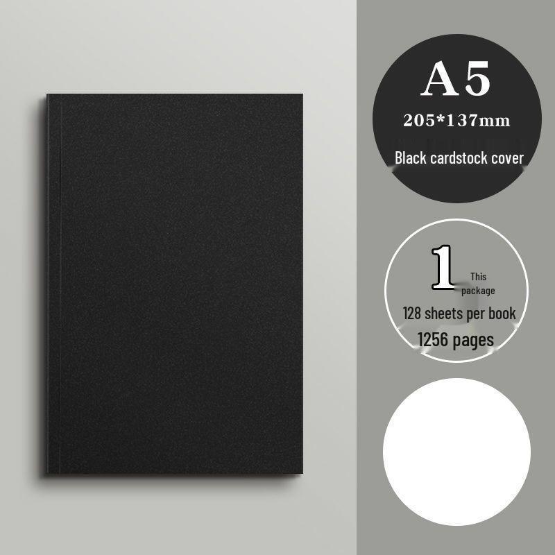 Cowhide Journal B5: White Pages for DIY, Hand-Painted Designs, 6-Opening Horizontal Line, Mind Map, Grid Book.