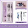 BQI White Moonlight Ultra-Thin Natural False Eyelashes - Segmented Single Clusters