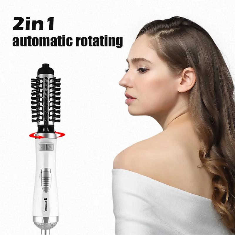 Three-in-one Hair Tools Negative Ion Hot Air Comb Household Multi-function Brush Rotary Hair Dryer Brush