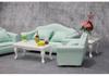 1:12 Dollhouse Miniature Furniture - Green Sofa Three-Piece Set for Living Room