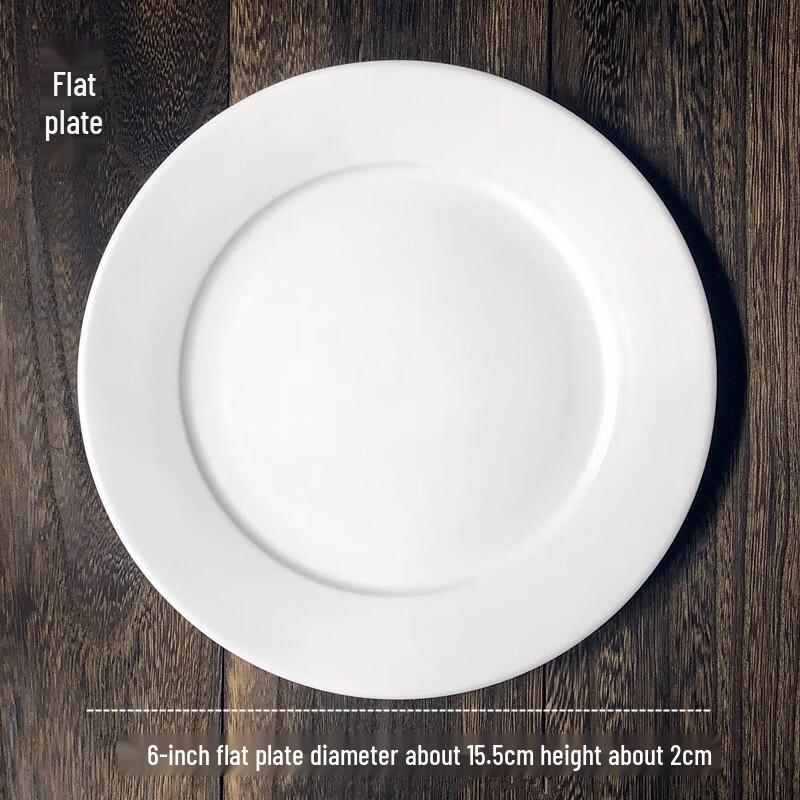 

6-inch Ceramic Flat Plates (10-pack)