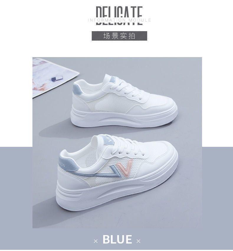 Little White Shoes Women's 2025 Spring and Summer Explosion Breathable Mesh Non-slip Versatile Platform Casual Campus Sports Shoes Women's Shoes
