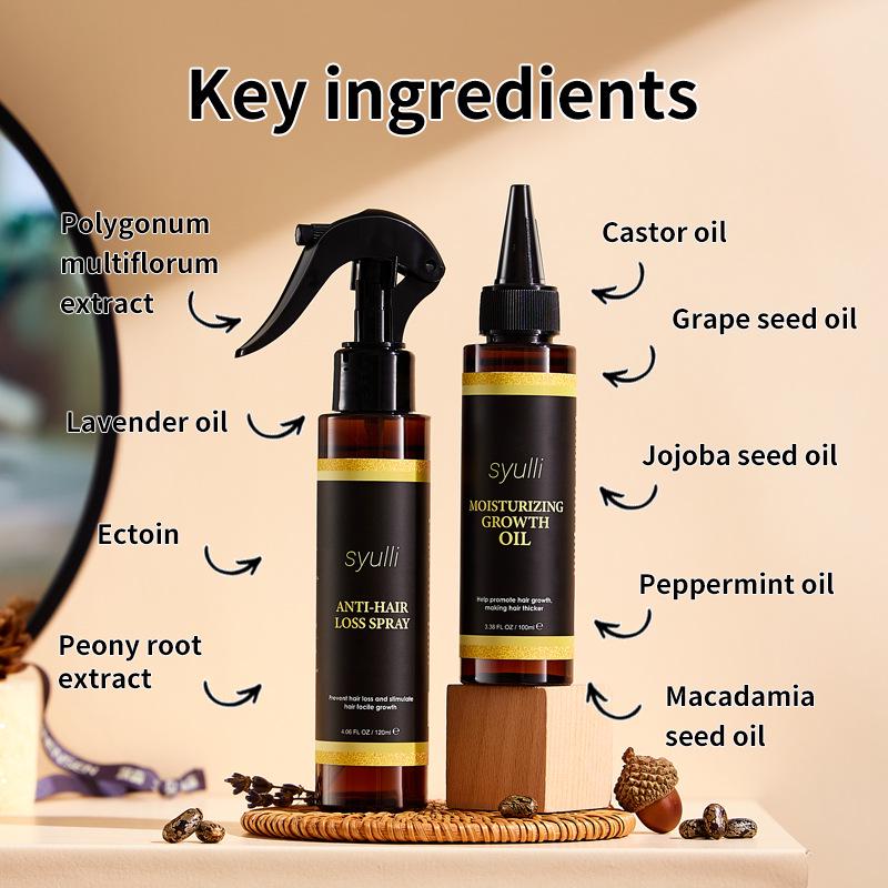 Cross-border Europe & America Hair Growth Spray: Anti-Hair Loss, Deep Nourishing Essential Oil
