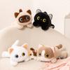 Cute Simulation Cat Plush Doll Realistic Texture Siamese Cat  Plush Doll  Home Decoration