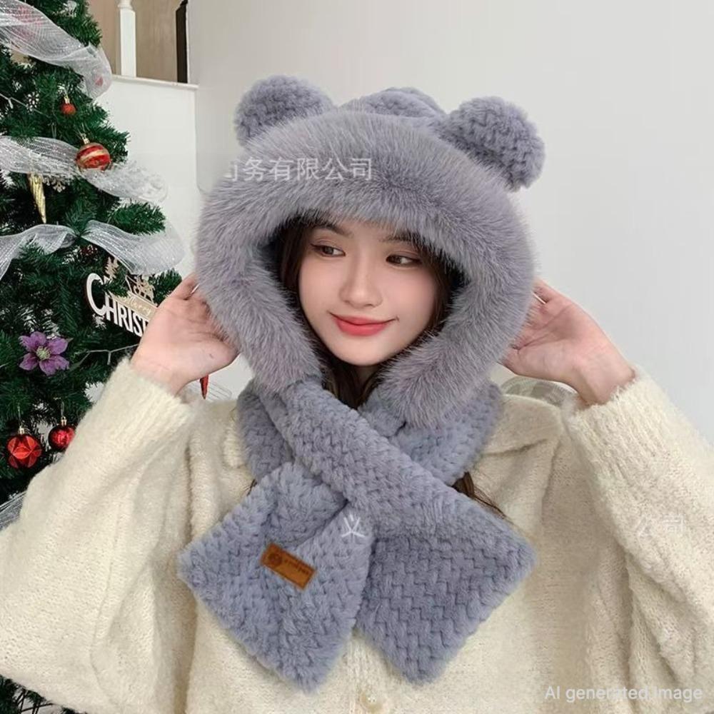 Winter Knit Trapper Hat Fleece Lined Thickened Earflap Beanie Windproof Warm Cold Weather Cap