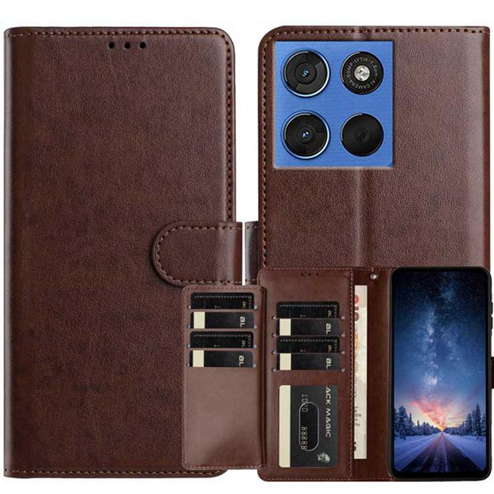 For Motorola Edge 70 5G Wallet Phone Case Stand PU Leather Folio Flip Cover with 8 Card Slot